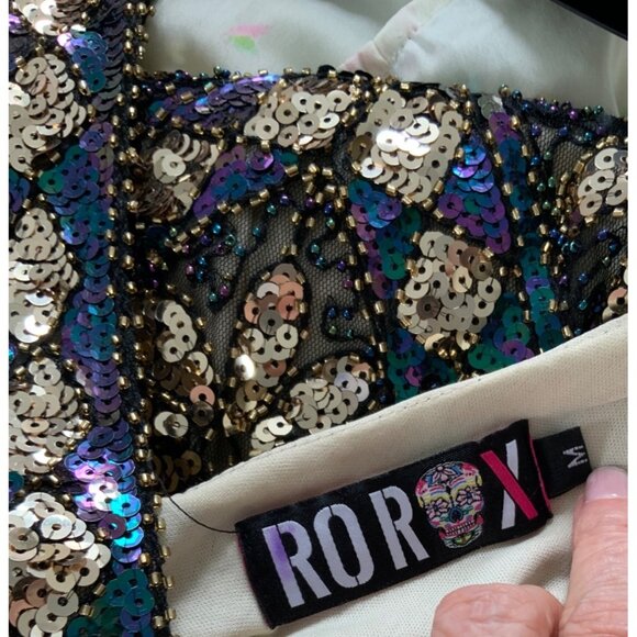 Rorox flapper dress NEW Med 38ch 32w 38/40 hip longest 46' long - Picture 15 of 16